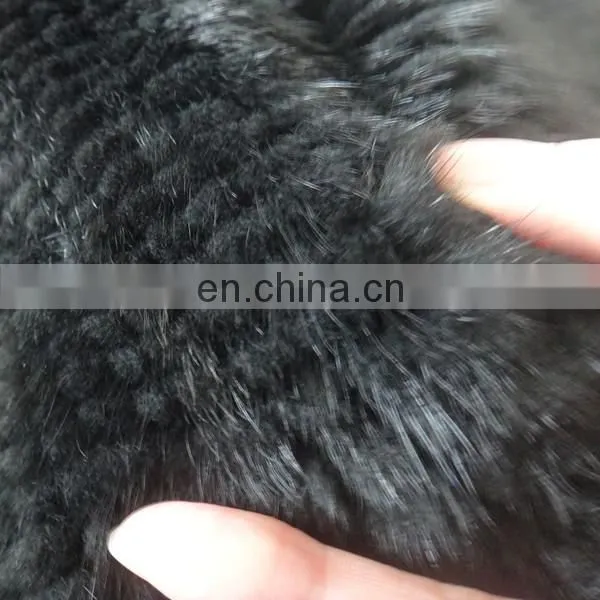 High Quality Knitted Black Mink Fur Scarf European Style photo-5