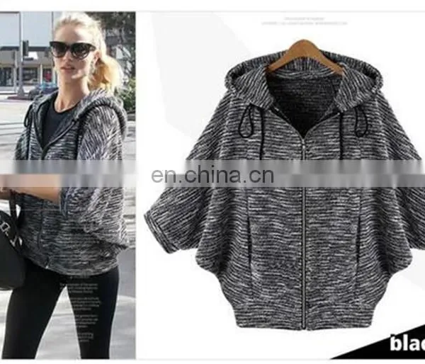 Fashion Jackets Women Europe Loose Short Jacket Batwing Sleeve photo-2