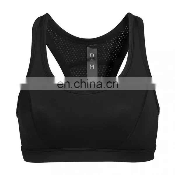 Polyester Spandex Fitness Crop-top, Gym Sports Bra, Black, Sublimation, Crossfit, Calisthenics photo-2