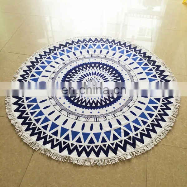 M0050 Micro Fiber Round 'Roundie' Beach Towel With Tassels photo-4