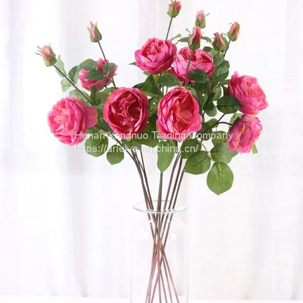 Wholesale Price Long Branch Artificial Crystal Rose For Wedding Decor photo-2