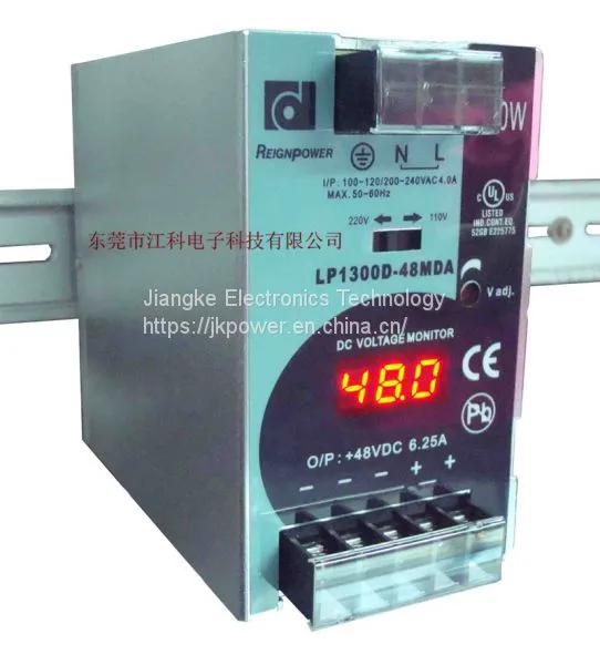 LP1300D-48MDA/300W48V6.25A REIGNPOWER SWITHING POWER SUPPLY DIN RAIL DISPLAY