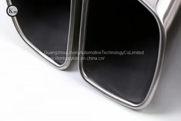 Km for Cayenne Turbo Style 958 2015-2017 Exhaust Tip Exhaust Pipes Muffler Tips Tail Pipe Wire Drawing photo-5