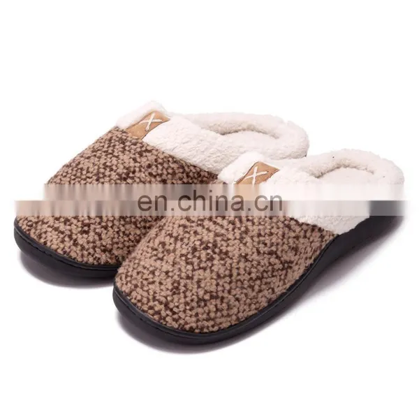 Fuzzy Wool-Like Plush Fleece Lined House Shoes Indoor, Outdoor Anti-Skid Rubber Sole Unisex Women's Cozy Memory Foam Slippers photo-6