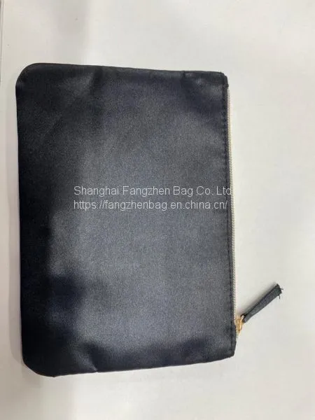 custom black bag with zip ring
