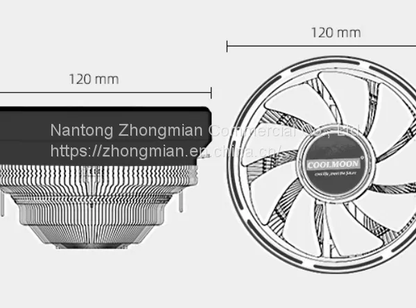 CPU Fan 12V DC 0.38A 62CFM Max With Hydraulic Bearing and 40000H photo-4
