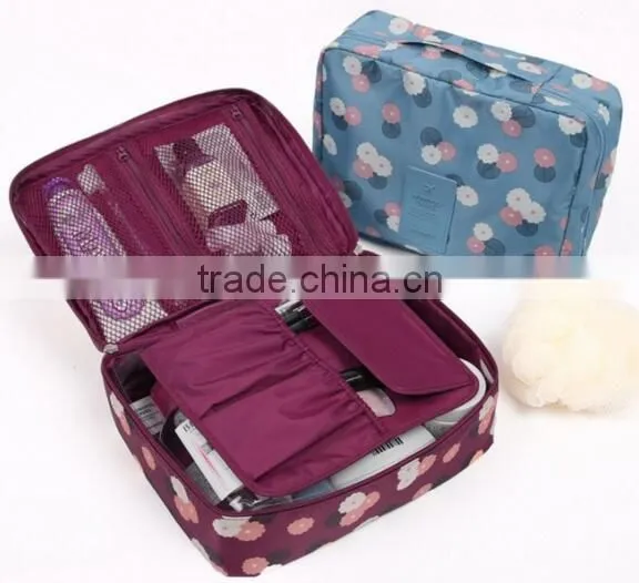 Printing Fabric Soft Travel Cosmetic Bag Case,women Travel Organizer Makeup Bag,beauty Travel Carry Case,polyester Travel Cube photo-2