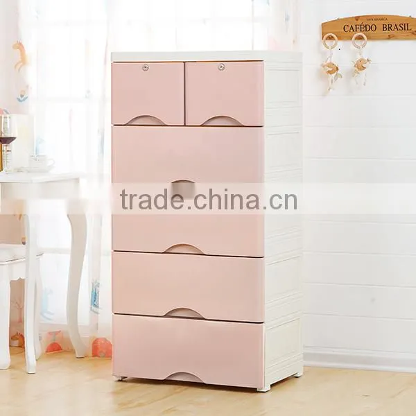 Assorted Color Plastic 5-Drawer Unit Organizer With Putty Handles photo-3