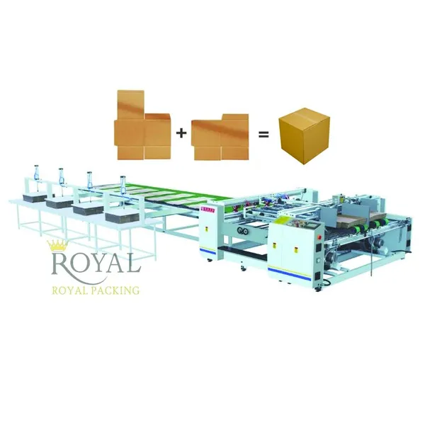 Semi automatic double side carton folder gluer machine