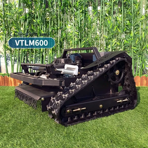Vigorun 28V 1500W Brushless Motor Remote Control Mowing Tank Grass Mower With Rubber Tracks photo-2