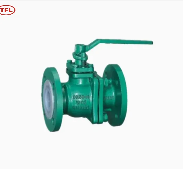 Fluorine Lined Ball Valve Acid and Alkali Corrosion Resistant Cast Steel Lined With PTFE Carbon Steel Flange Ball Valve GB Pn16 photo-3