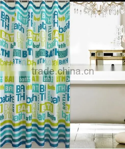 Colorful Bubbles Printed Polyester Mildew Resistant Shower Curtain, New Design photo-2