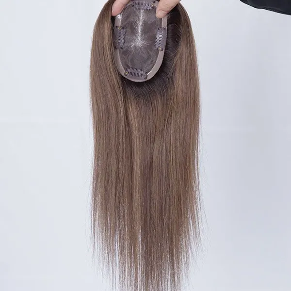 Findingdream Medium Brown Remy Hair Topper