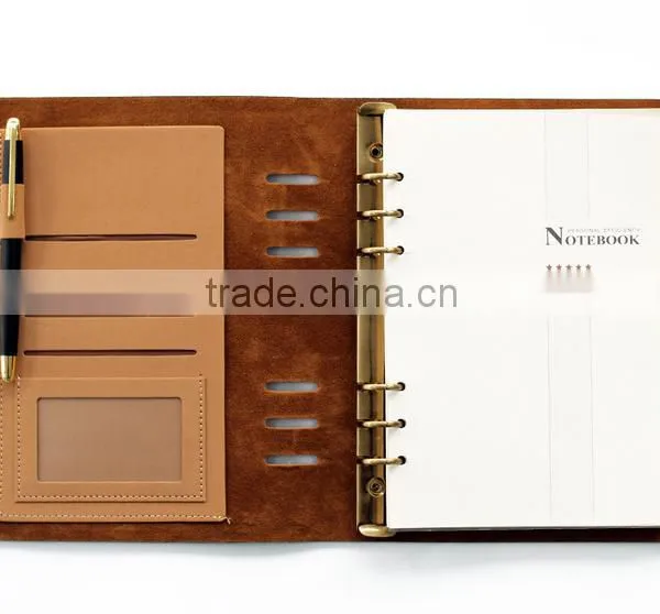 A5 A6 PU Loose Leaf Notebook With Spring Binder photo-3