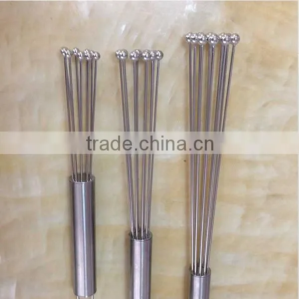 Manual Whisk Stainless Steel Kitchen Mixer Egg Beater Tool 8 10 12 Incn. photo-5