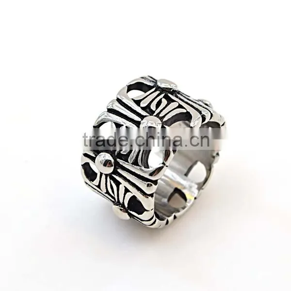 Latest Design Rings Silver Stainless Steel Boys Rings Fashion for Men photo-2