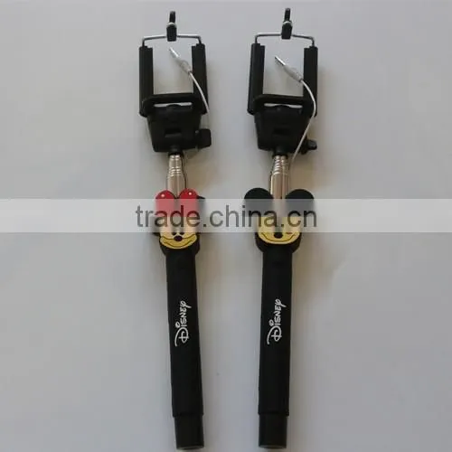 Cartoon Selfie Stick With 3.5mm Jack Cable,cartoon Selfie Stick for Smartphone and Camera photo-3