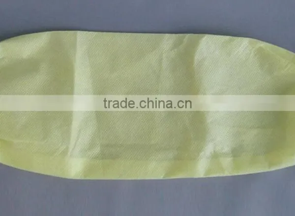 16" 18" Single Use Non Woven Yellow Sleeve Covers Oversleeves Elastic Cuff