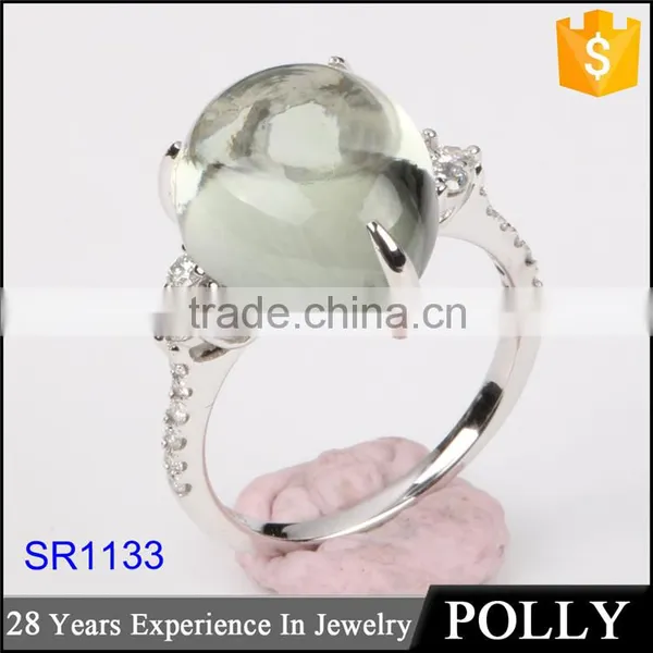 OEM Solid Lapis Prong Set Center 18k White Gold 750 Ring Jewelry photo-3