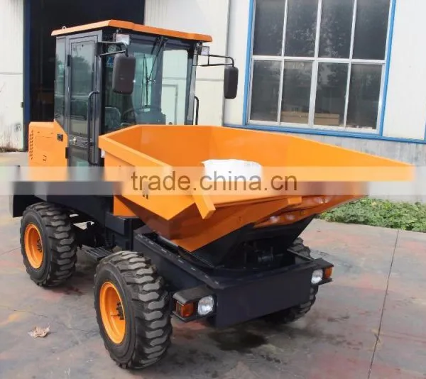 3ton Site Dumper With Rotary Bucket,1.5cbm Capacity Cabin A/C photo-2