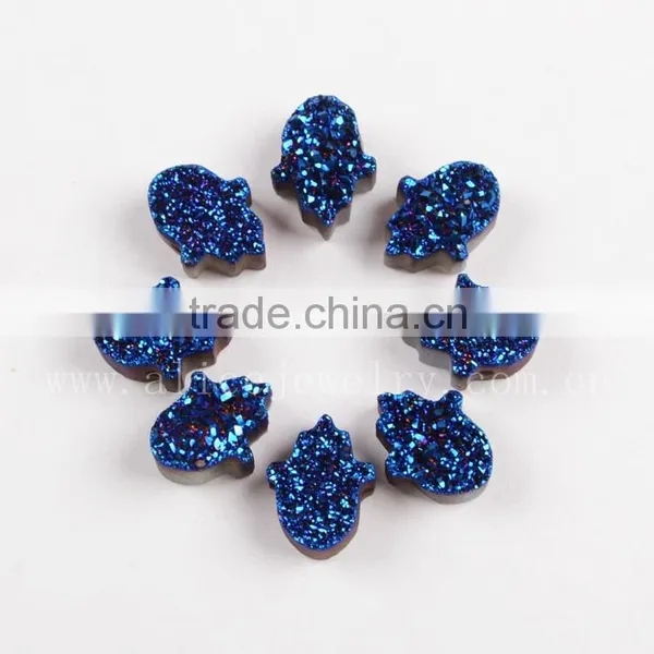 AAA Top Quality Hamsa Shape Agate Druzy Stones Beads Cabochon Wholesale photo-5