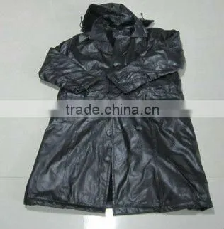Long Style Mens pu Leather Jacket