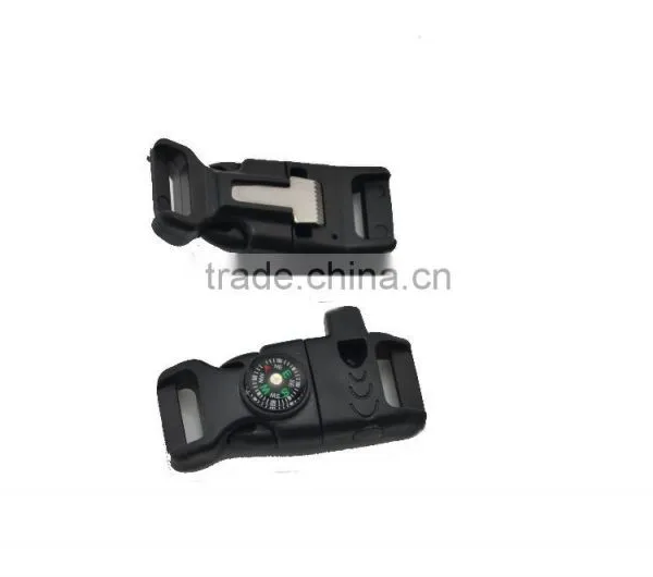 2015 New Arrived Compass Plastic Fire Starter Buckle for OEM Paracord Bracelet Quality Choice photo-3