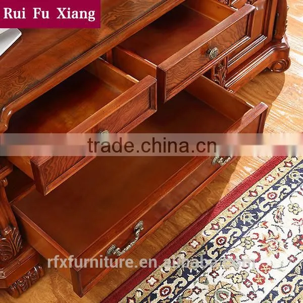 American Antique Style Solid Wood tv Cabinet With Drawers T-231 photo-2