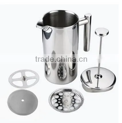 Succinct Unique Stainless Steel French Press Coffee Maker photo-2