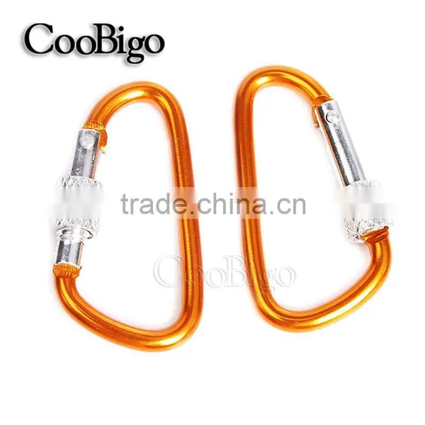 Aluminum Spring Locking Carabiner Snap Hook Hanger Keychain Hiking Camping #FLQ187-8C(Mix-s) photo-5