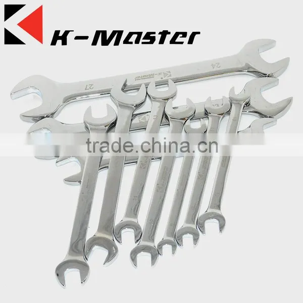 K-Master Mirror Polished Chrome Plated 8-27 Professional Double Open End Wrench photo-5