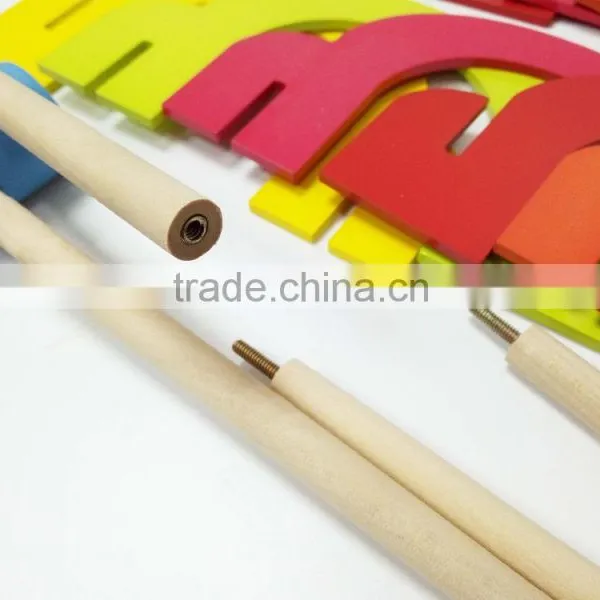 Kindergarten Game 2 in 1 Animal Croquet Set/rope Ring Toss Kids Sport Toy photo-2