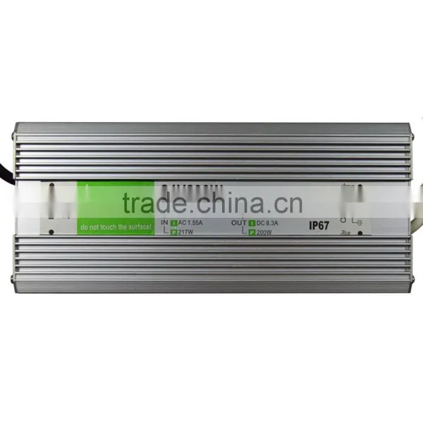 200w 24v Ip67 Waterproof Power Led Driver With CE RoHs Approved Supplier's Choice