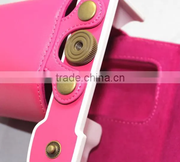 Factory Lovely Leather Camera Bag for Samsung NX3000 in Dongguan photo-3
