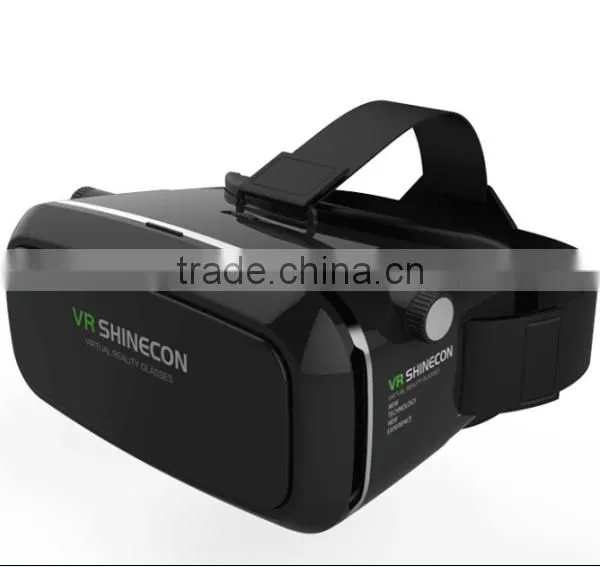2016 New Design Shinecon 3.0 Vr Box 3D Glasses Virtual Reality Headset For Smart Mobile Phone Plastic Google Cardboard Helmet