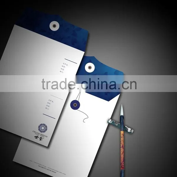custom kraft envelope with button and string closure
