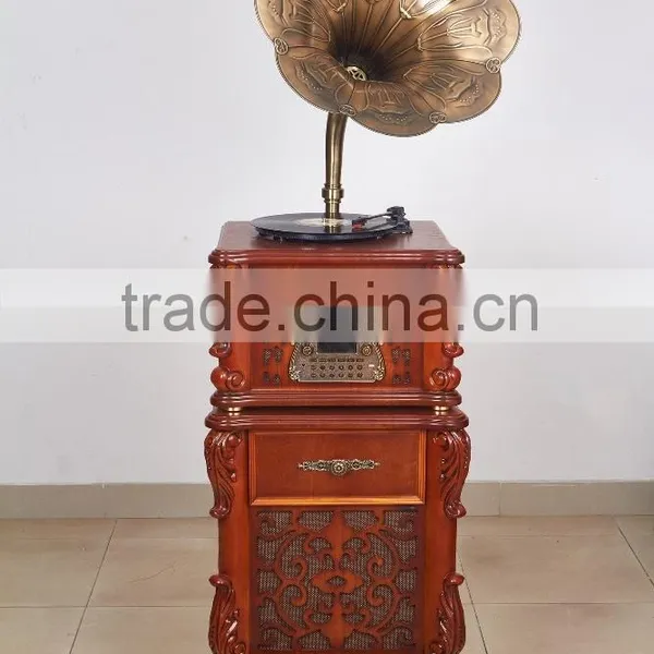 Vinyl Records Turntable Player, Gramophone, Phonograph, Antique Turntable