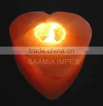Beautiful Himalayan Salt Crafted Candle Holder photo-2