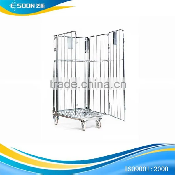 Customized Supermarket Safe Basket Metal Rolling Cage photo-2