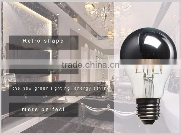 Shadowless Led Bulb Dimmable Mirror Silver Cover A60 2w 4W 5W 6W 8W Filament Edison Bulb Quality Choice photo-4