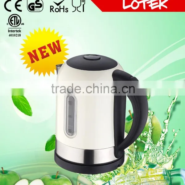 Home Appliance Striking Blue LED Secure Clik on Lid Stainless Steel Electric Kettle photo-5