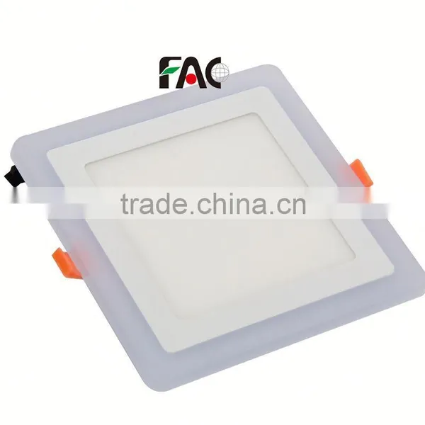 Round & Square Combination Design Adjusted by Switch 18w+6w 2 Colors Led Panel Light photo-5