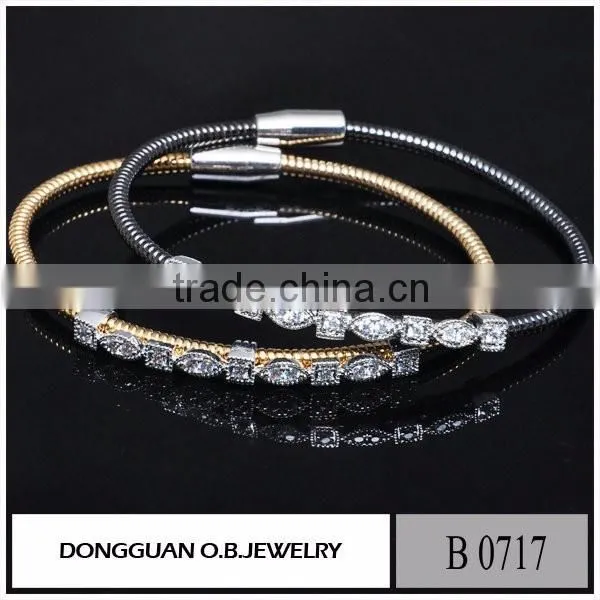 New Items Snake Chain Jewelry Magnet Zircon Bracelet photo-3