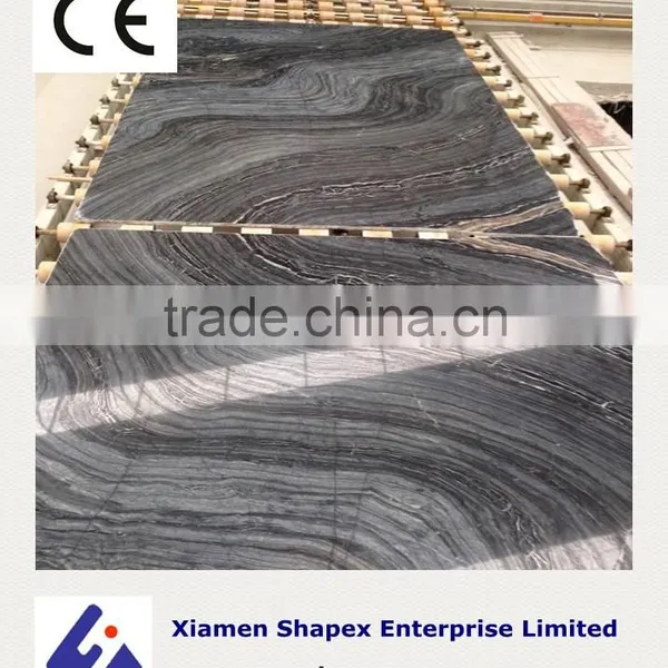 Black Facade Marble Slab With White Veins photo-4