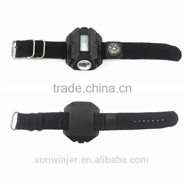 Hot Style! Mutifunctional Rechargable Wrist Flashlight With Compass photo-5