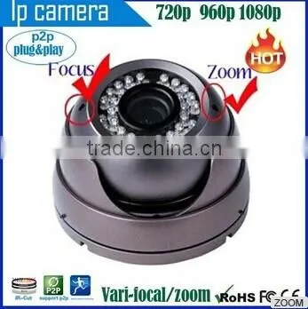 Modern & Adjustable! HD 720p/960p Indoor Night Vision Vari-focal Waterproof Ccctv ip Camera ,ONVIF