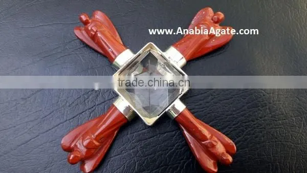Red Jasper Angel Agate Energy Generator : With Agate Crystal Quartz Pyramid