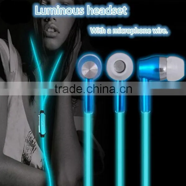 Glowing Headset Hot Sale Braid Wire Earphone With OEM Brand for Promotion photo-3