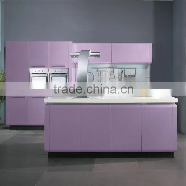 Elegant Kitchen Vanity Purple Shining Kithen Cabinet photo-3