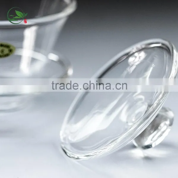 2016 Hot Selling Borosilicate Heat-resistant Gaiwan Mouth-blown Clean Glass Lid Tea Cup And Saucer Tea Set photo-6
